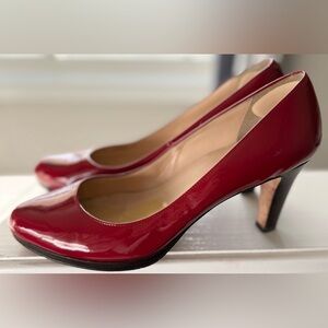 Cole Haan Chelsea Red Patent Leather Heels 9.5
